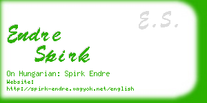 endre spirk business card
